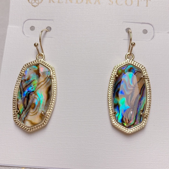 New Kendra Scott Gold Abalone Shell Dani - Picture 3 of 5